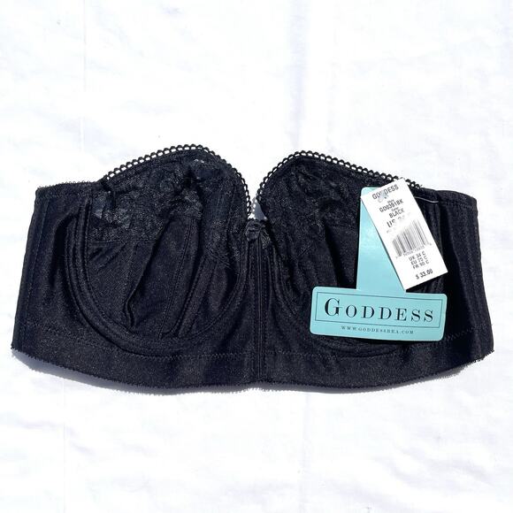 Goddess Black Lace Underwire Strapless Bra 34C Black GD0391 - Picture 1 of 5